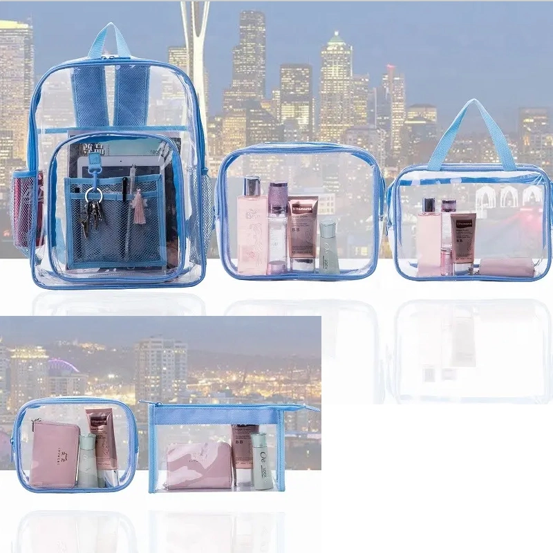 Daily See Through Clear PVC Backpack Transparent School Bag for Computer